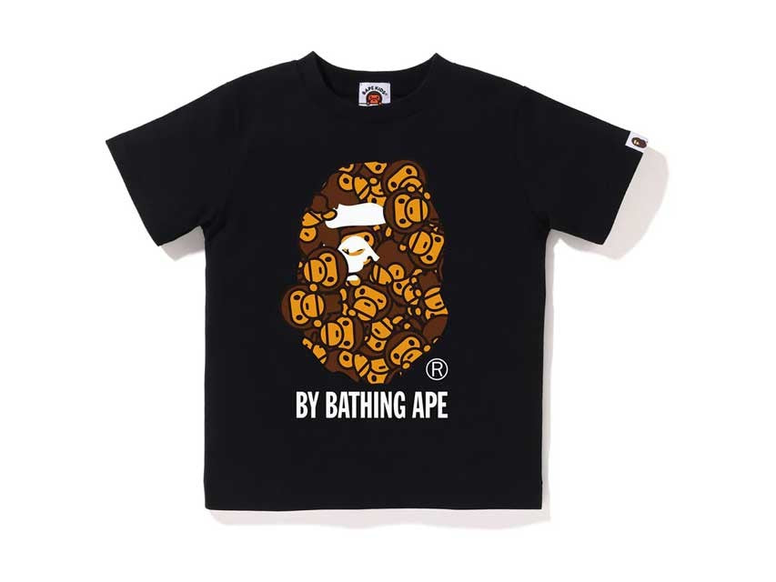 BAPE APE HEAD MILO CAMO TEE "BLACK"