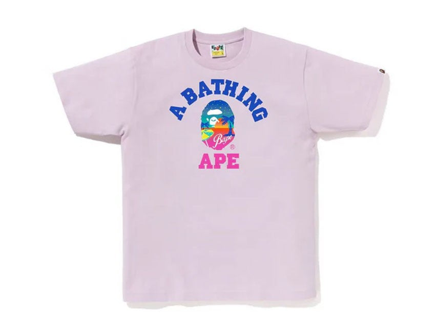 BAPE SUNSET BEACH TEE "PASTEL PURPLE"