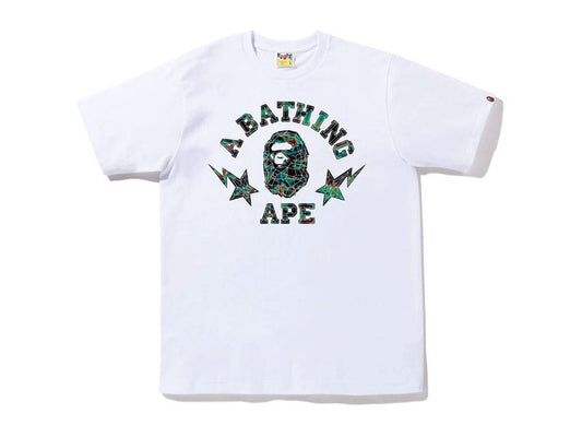 BAPE COLLEGE POLYGON TEE "WHITE"