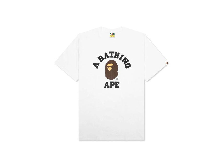 BAPE COLLEGE LOGO TEE "WHITE"