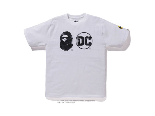 BAPE X DC BATMAN APEHEAD DC LOGO TEE "WHITE"