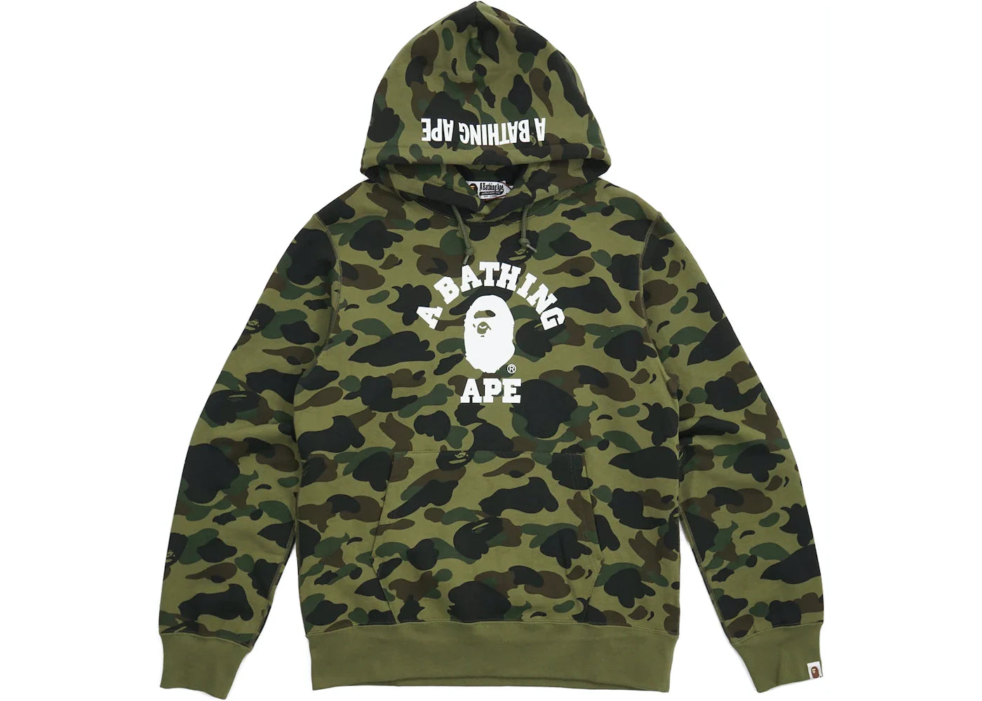 BAPE COLLEGE LOGO PULLOVER HOODIE "GREEN CAMO"