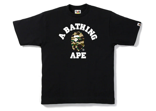 BAPE FIRST CAMO COLLEGE TEE "YELLOW/BLACK"