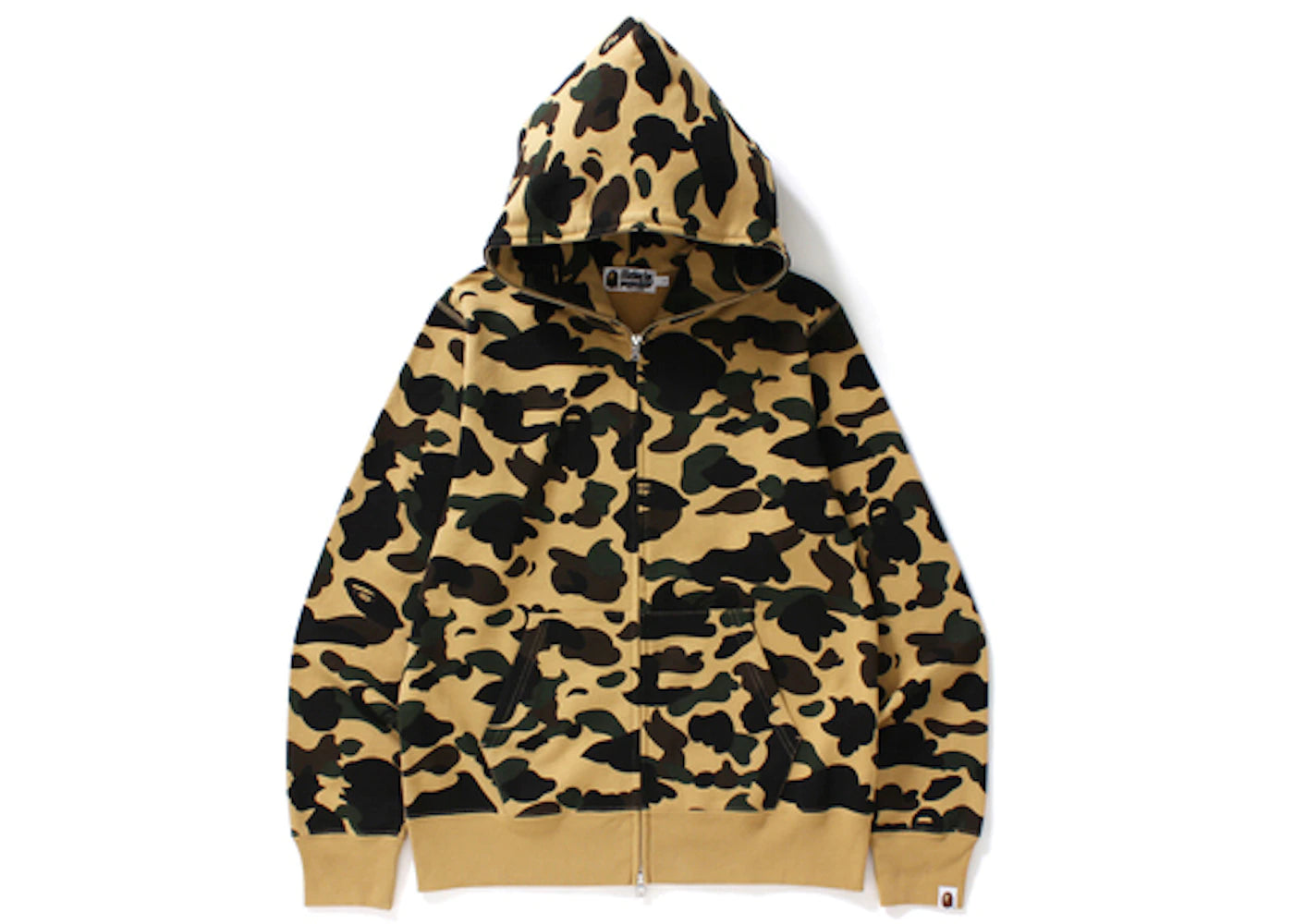 BAPE 1ST CAMO FULL ZIP HOODIE YELLOW CAMO