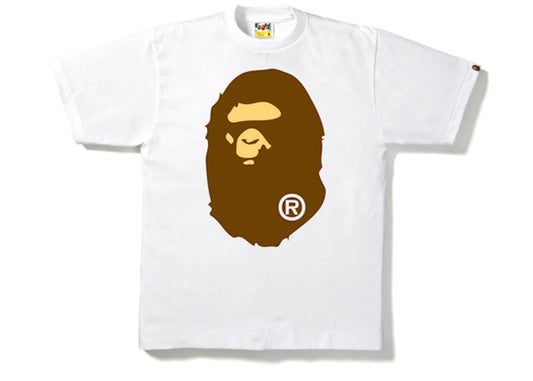 WHITE BIG APE HEAD T-SHIRT