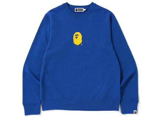 BAPE FRONT LOGO OS CREWNECK "BLUE"