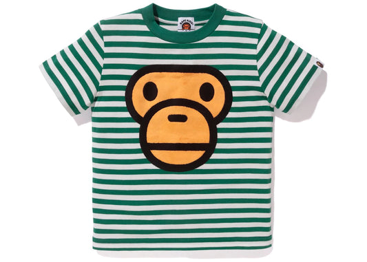 BAPE MILO ON BAPE LOGO TEE  KIDS "GREEN"