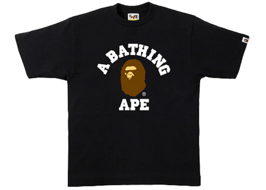 BAPE STRAWBERRY COLLEGE TEE - BLACK