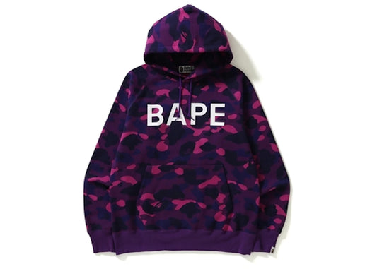 BAPE LOGO PULLOVER OS HOODIE "PURPLE CAMO"