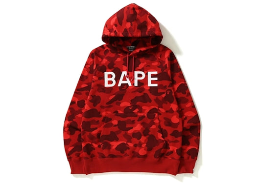 BAPE LOGO PULLOVER OS HOODIE "RED CAMO"