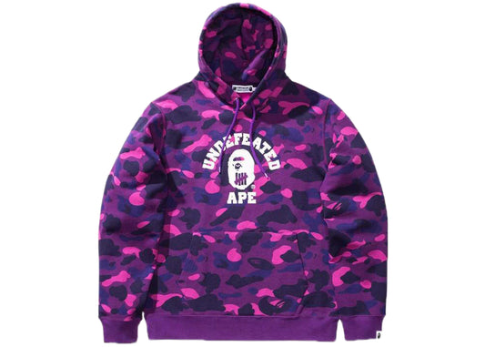 BAPE X UNDEFEATED COLOR CAMO COLLEGE PULLOVER "PURPLE" (003)