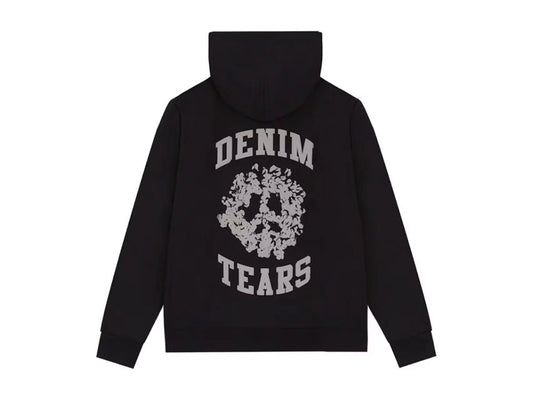 DENIM TEARS UNIVERSITY ZIP HOODIE SS24 "BLACK"