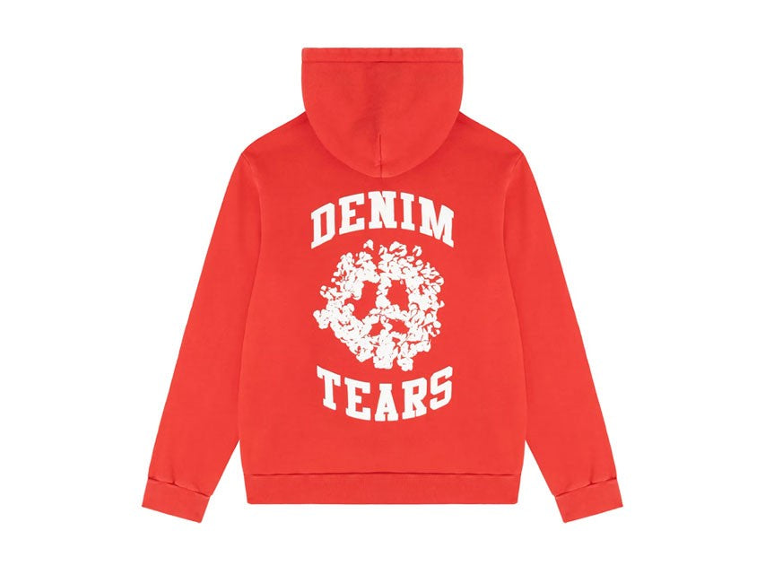 DENIM TEARS UNIVERSITY ZIP HOODIE SS24 "RED"