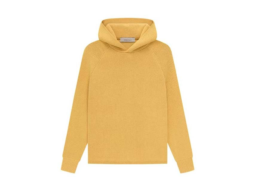 FEAR OF GOD ESSENTIALS KNIT HOODIE "LIGHT TUSCAN"