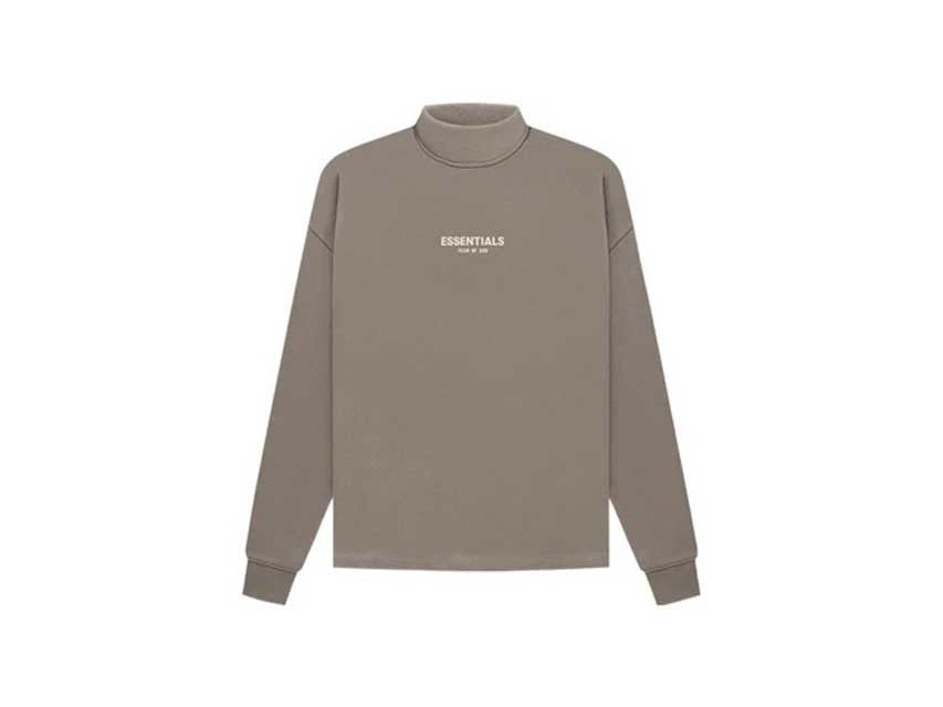 ESSENTIALS L/S MOCKNECK SS22 "TAUPE"