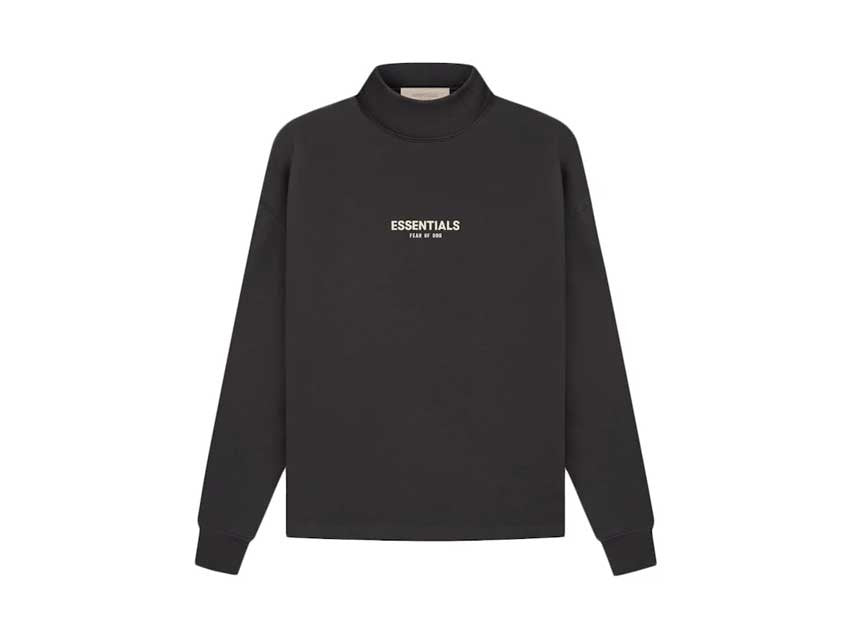 ESSENTIALS L/S MOCKNECK SS22 "IRON"