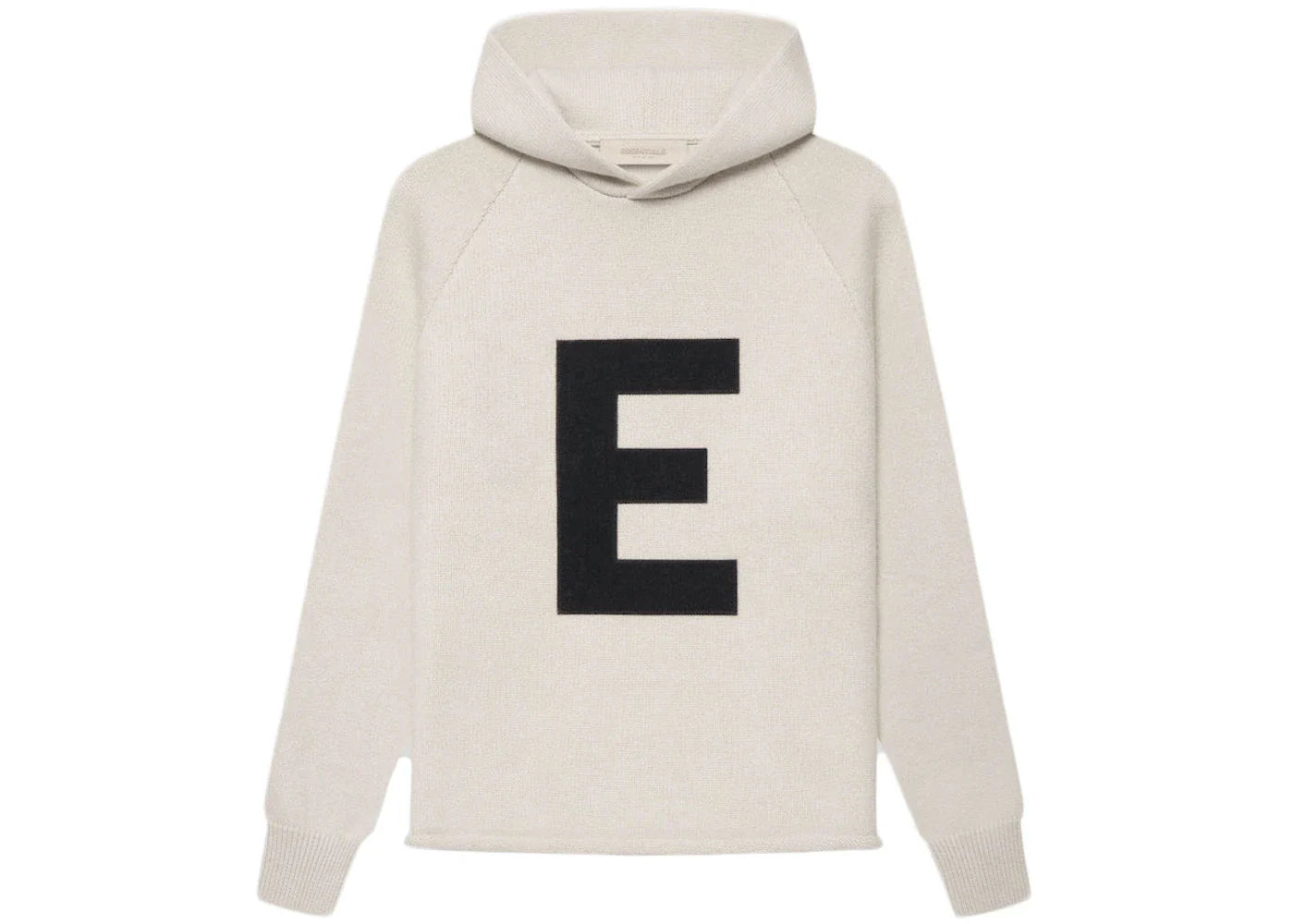 ESSENTIALS BIG E KNIT HOODIE SS22  KIDS "WHEAT"