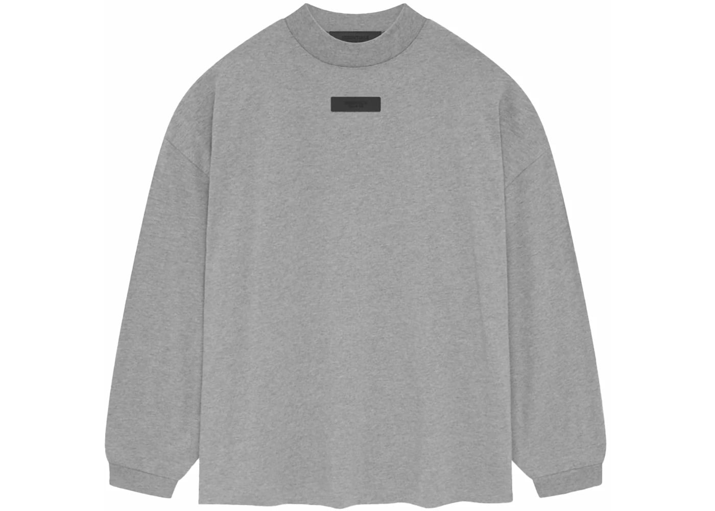 ESSENTIALS L/S TEE SS22 KIDS "DARK HEATHER OATMEAL"