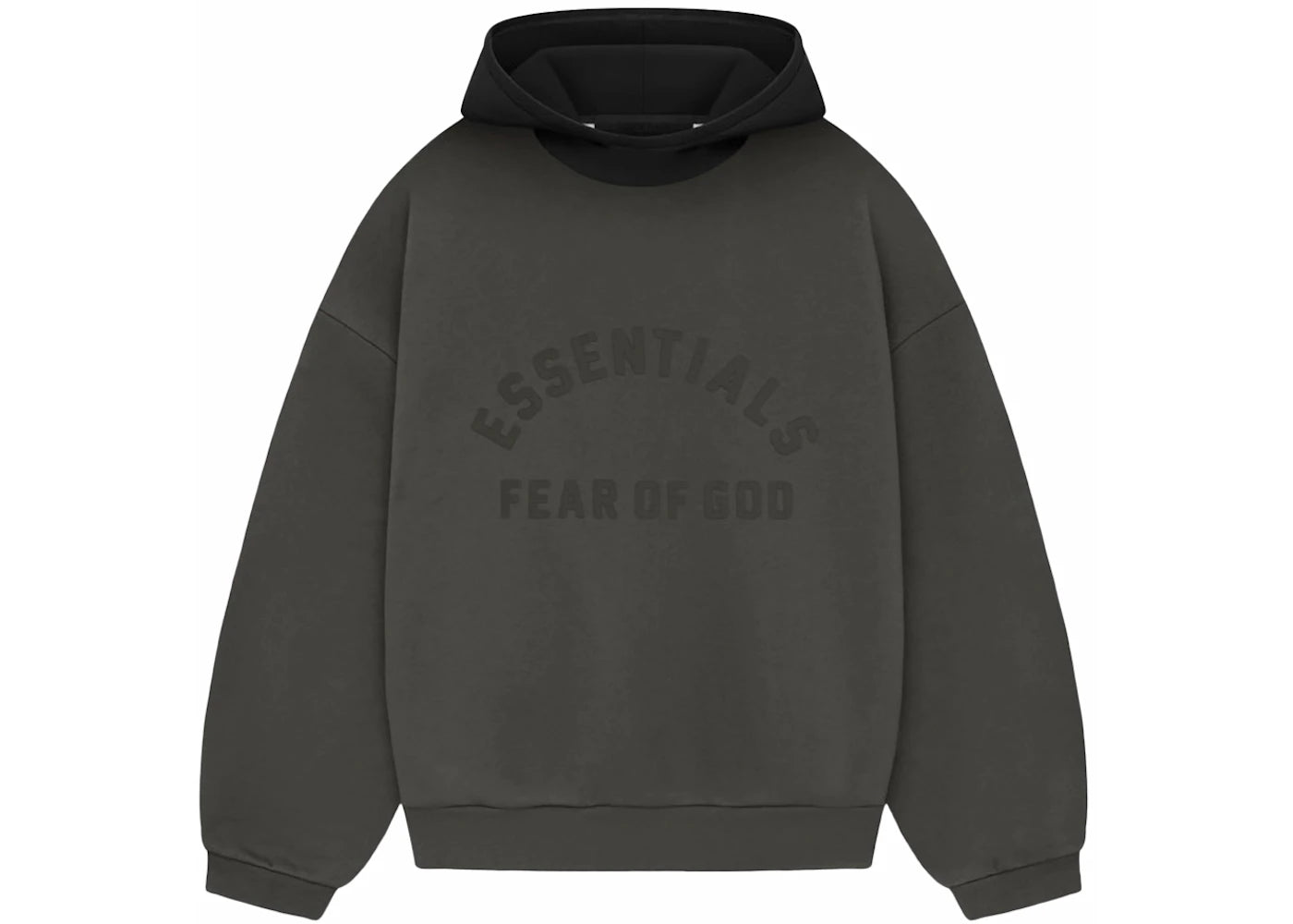 ESSENTIALS NYLON FLEECE HOODIE  "INK/JET BLACK"