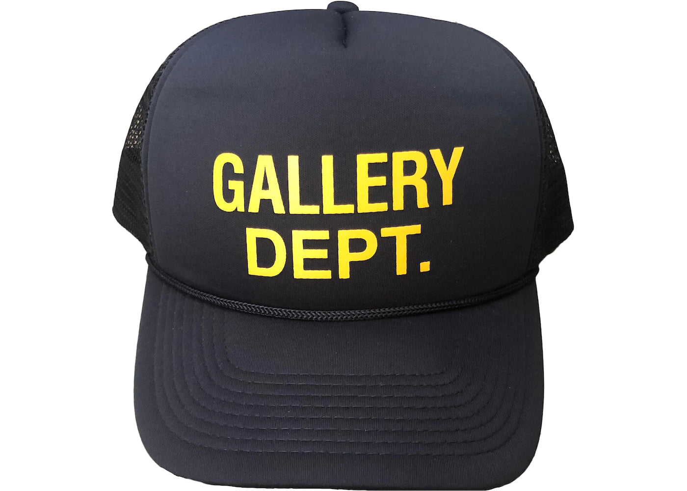 GALLERY DEPT. LOGO TRUCKER HAT "YELLOW/NAVY"