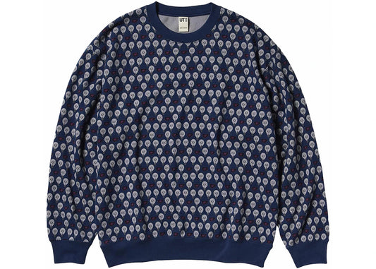 KAWS X UNIQLO WARHOL GRAPHIC 477201 SWEATSHIRT NAVY