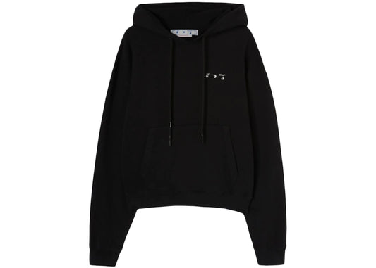 OFF-WHITE SPRAY PAINT ARROW PULLOVER HOODIE "BLACK"