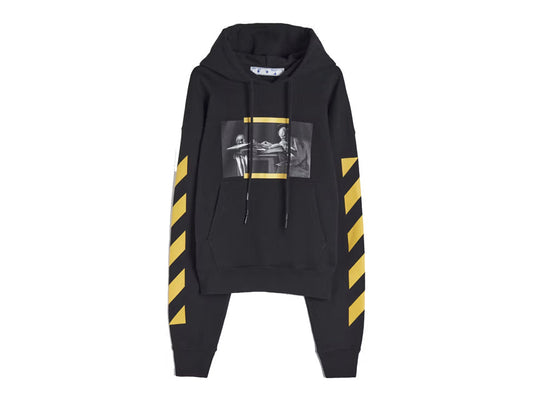 OFF-WHITE BLACK/YELLOW CARAVAGGIO HOODIE "BLACK"