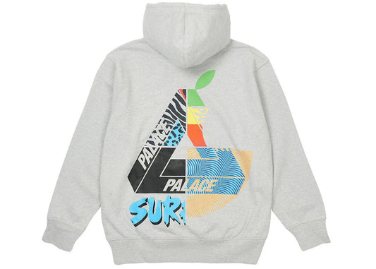 PALACE MIX UP HOODIE GREY MARL