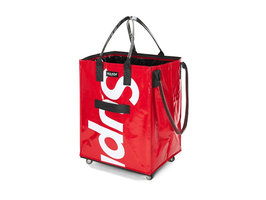 SUPREME HULKEN ROLLING TOTE BAG "RED"