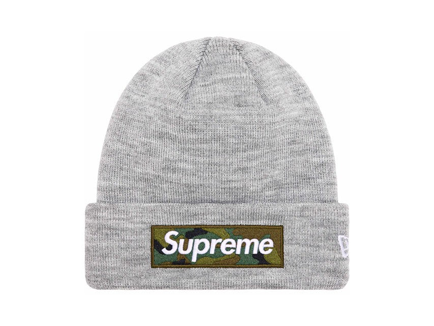 SUPREME NEW ERA BOX LOGO BEANIE FW22 "HEATHER GREY"