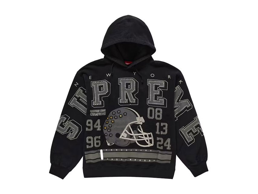 SUPREME CHAMPIONS STUDDED HOODIE "BLACK"