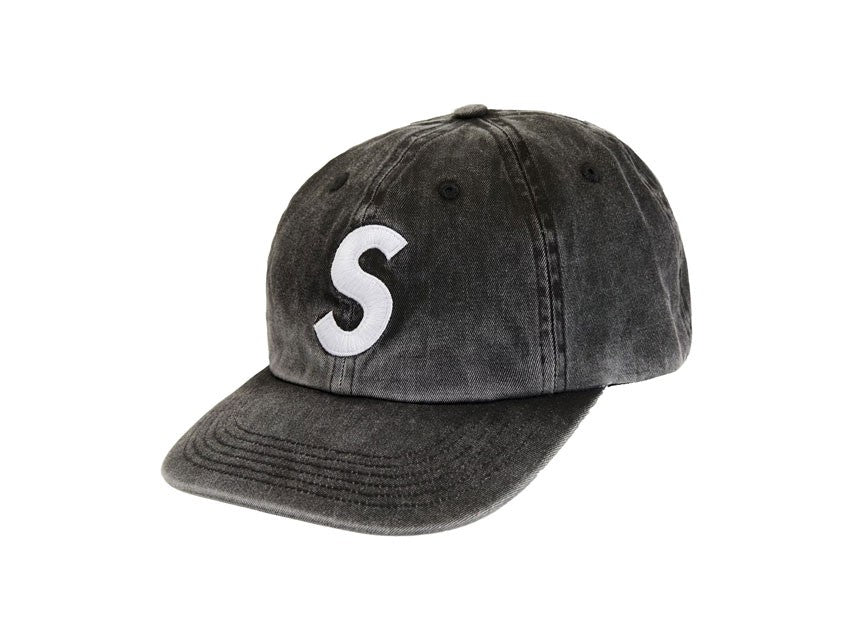 SUPREME PIGMENT S LOGO 6-PANEL CAP "BLACK"