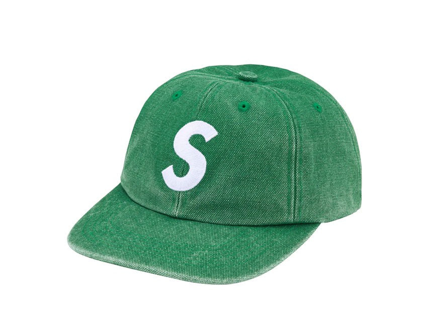 SUPREME PIGMENT S LOGO 6-PANEL CAP "GREEN"