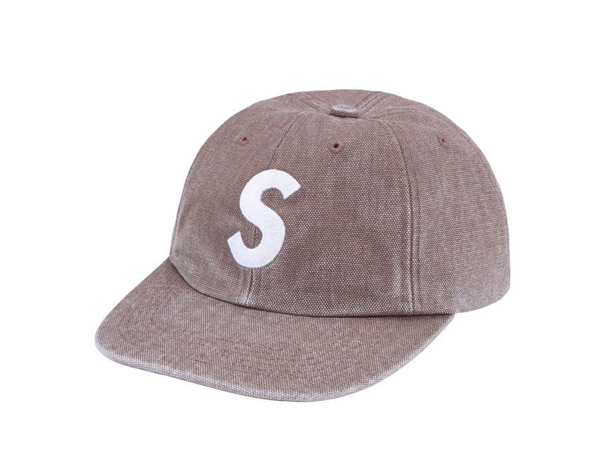 SUPREME PIGMENT S LOGO 6-PANEL CAP "KHAKI"