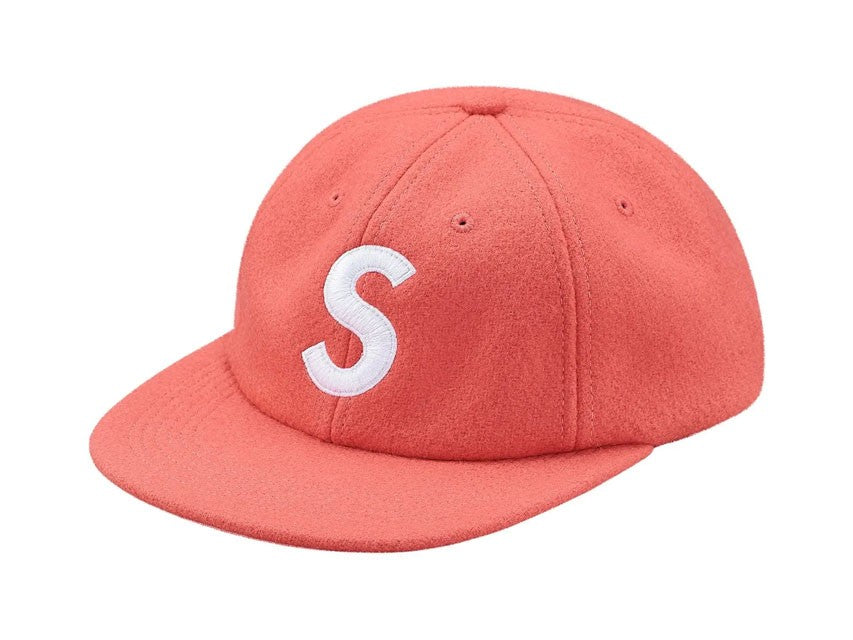 SUPREME PIGMENT COATED CANVAS S LOGO CAP "PINK"