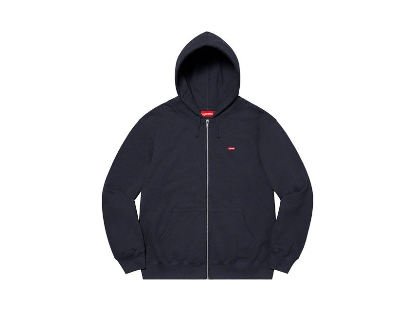 SUPREME SMALL BOX ZIP UP HOODIE "BLACK"