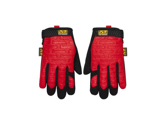 SUPREME MECHANIX LEATHER WORK GLOVES "RED"