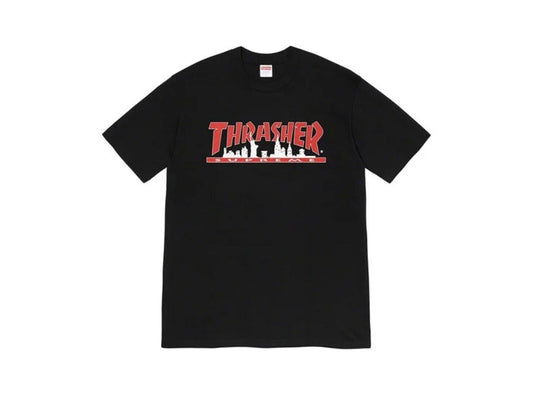 SUPREME THRASHER SKYLINE TEE "BLACK"