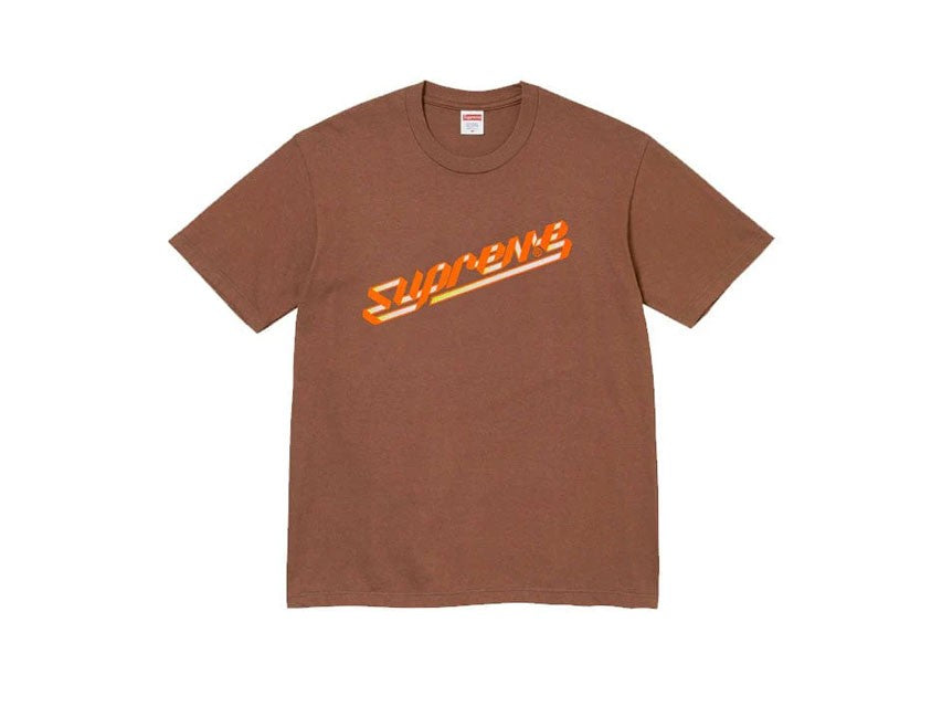 SUPREME BANNER TEE "BROWN"