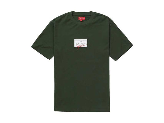 SUPREME SIGNATURE LABEL S/S TOP "OLIVE"