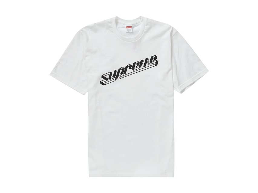 SUPREME BANNER TEE "WHITE"