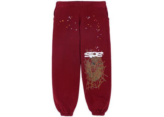 SP5DER LOGO SWEATPANTS BROWN