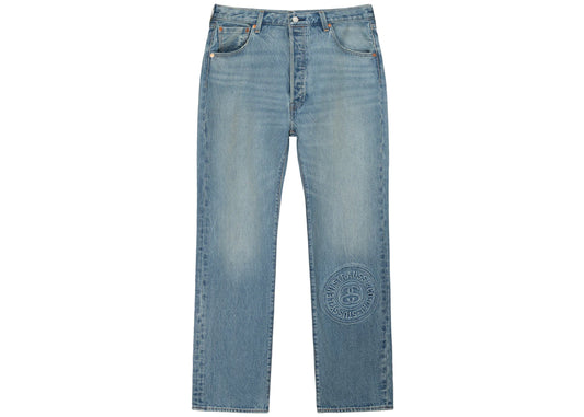 STUSSY X LEVI'S EMBOSSED 501 JEANS STUSSY RUGGED-BLUE