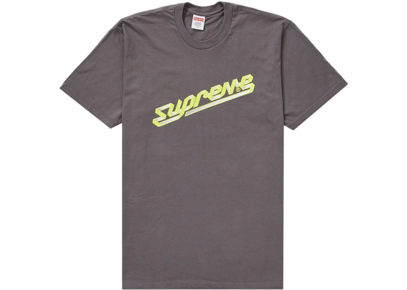 SUPREME BANNER TEE CHARCOAL