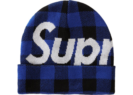 SUPREME BIG LOGO BEANIE (FW22) BLUE