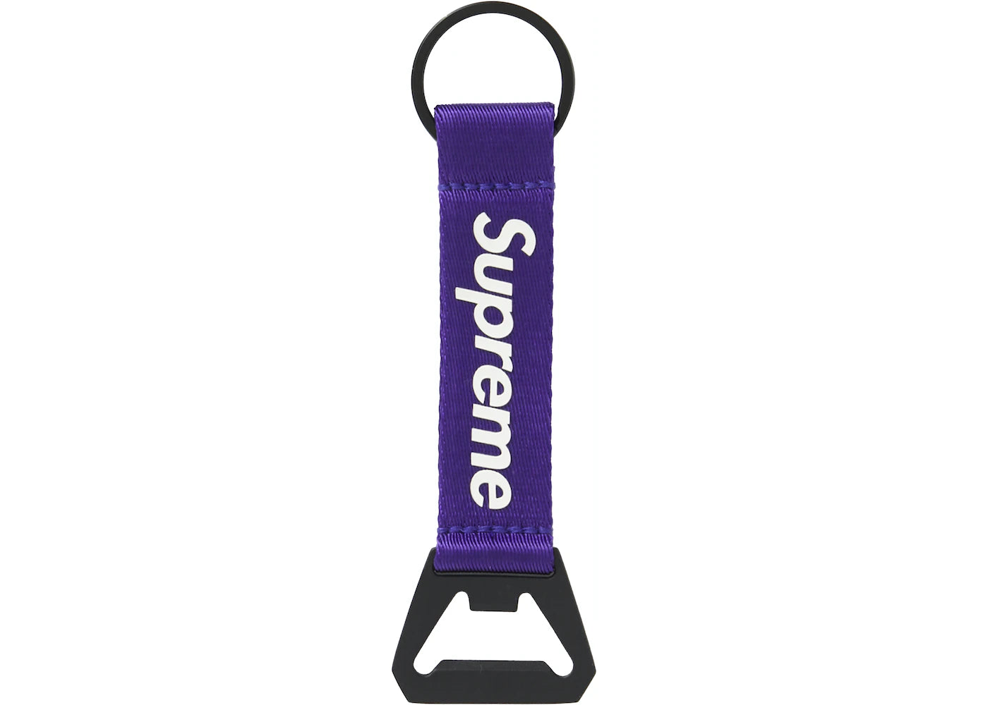 SUPREME BOTTLE OPENER WEBBING KEYCHAIN PURPLE