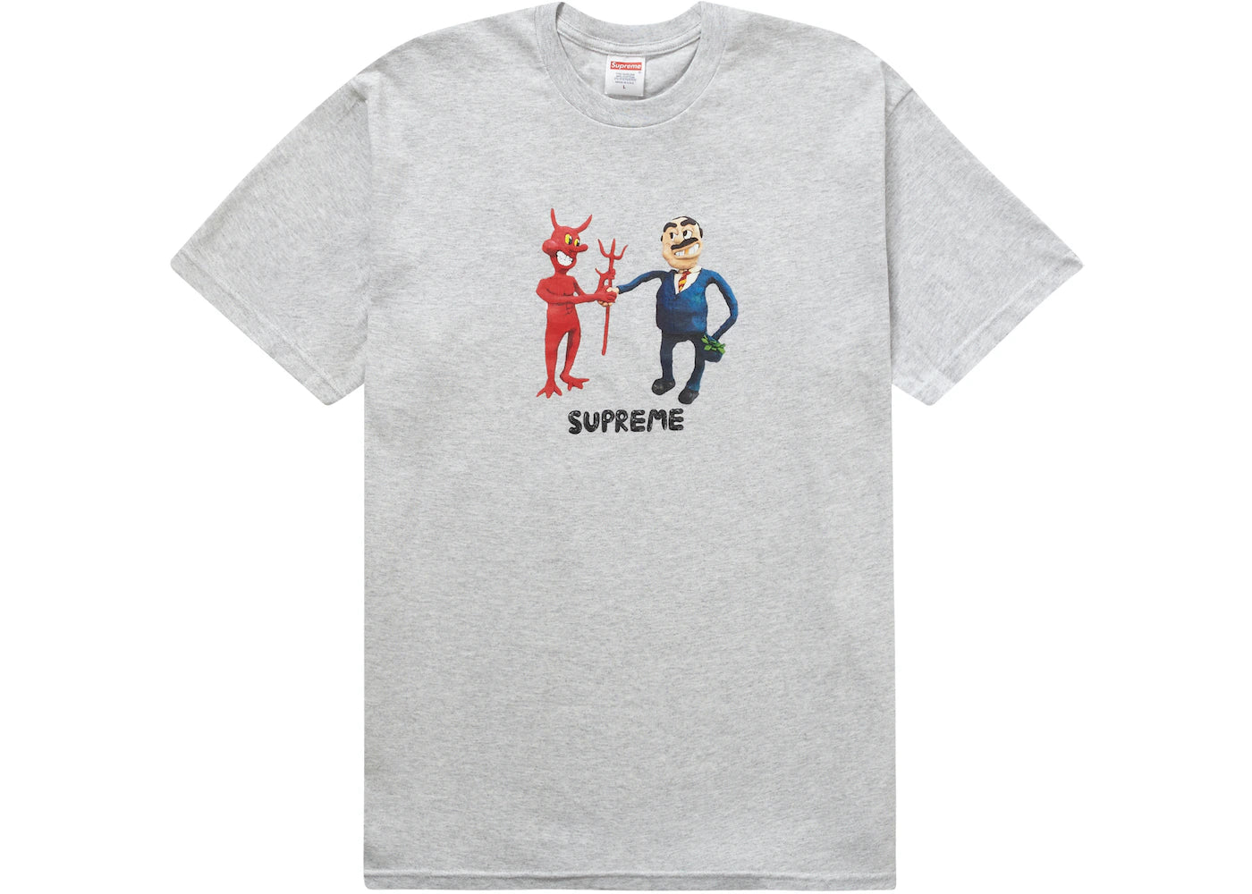 SUPREME WHORSHIP TEE "GREY"