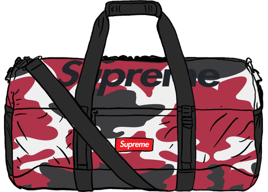 SUPREME DUFFLE BAG (SS21) RED CAMO