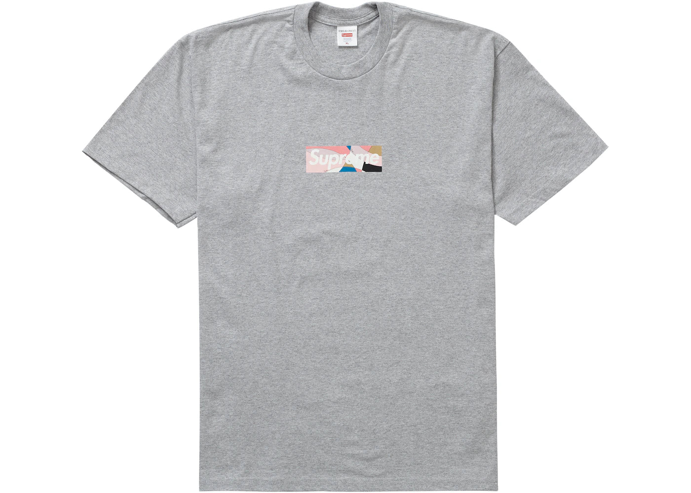 SUPREME PUCCI BOX LOGO TEE GREY / PINK