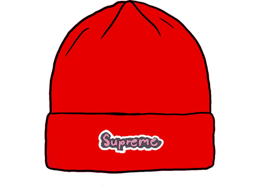 SUP GONZ LOGO BEANIE "BURNT RED"